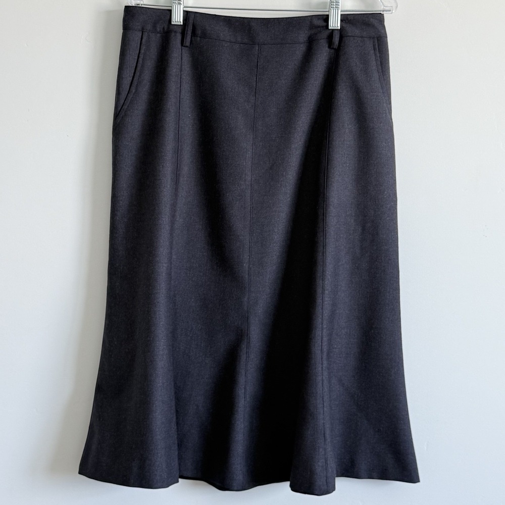 Pendleton Wool Skirt 12p Virgin Wool Vintage Blue Quiet Luxury Poet Literary